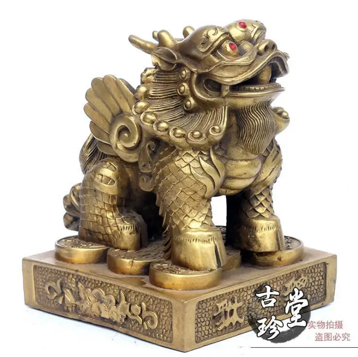 

Chinese Copper Wealth Unicorn Beast Fly Pi Xiu Exorcise evil spirits Statue