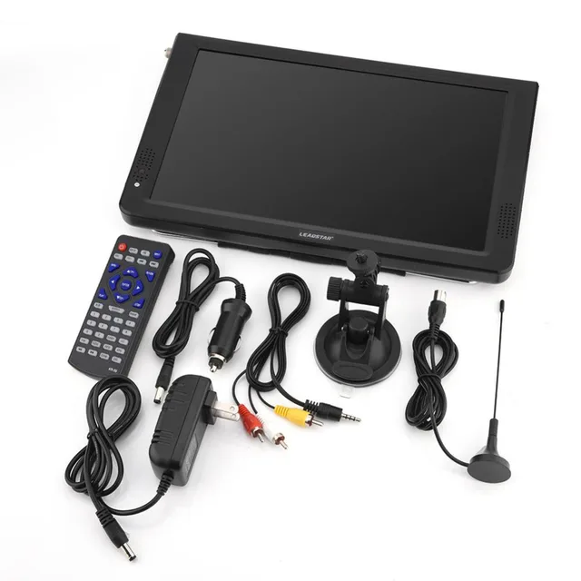 12inch Digital Television ATSC Portable TV 1080P HD HDMI Video Player for Home Car US Plug