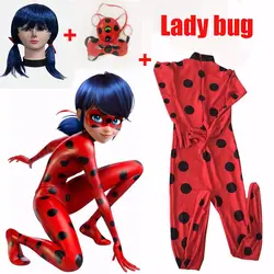 Горячая фильм фантазия спандекс Lady bug костюмы для детей и взрослых Хэллоуин вечерние Косплэй сумка для костюмов Девочка Божья коровка