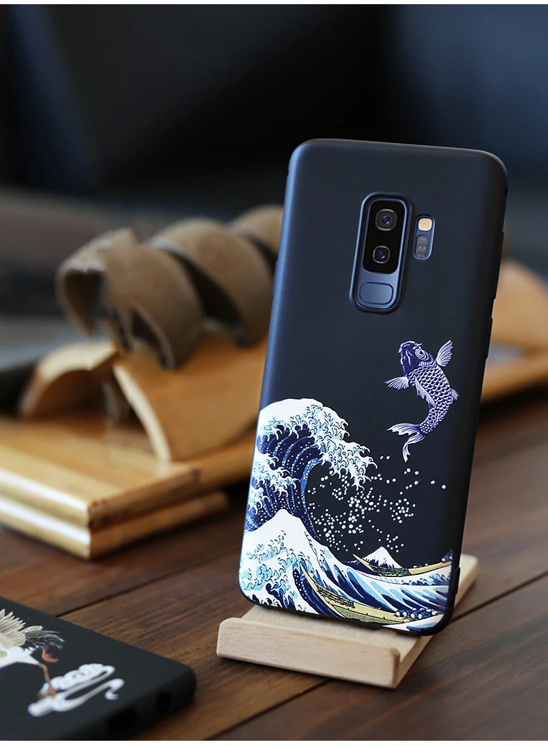 Для samsung Galaxy S9 S8 Plus S7 S6 edge чехол 3D рельефная Матовая Мягкая задняя крышка чехол LICOERS Официальный чехол для Galaxy S9+ S8+ Fundas