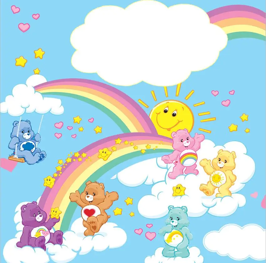 Фон для фотосъемки с изображением неба и радуги облака Care Bears любовь облака детская изготовленный на заказ фон для фотостудии фон для фотосессии