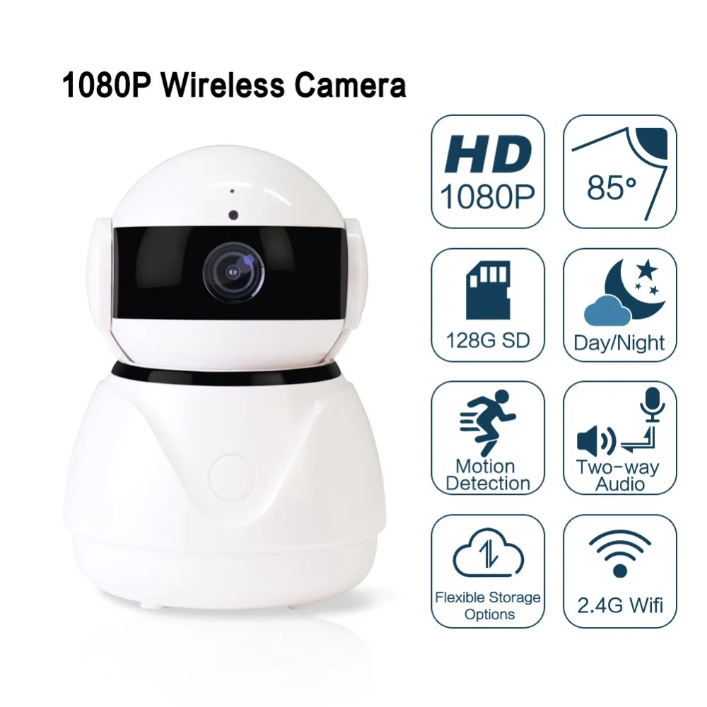 2 шт./лот IP камера 1080P безопасности ip Смарт ночное видение беспроводная Детский