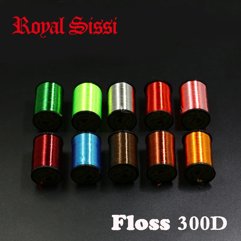Royal Sissi 10Colors fly tying super floss thread highly waxed 300D fly tying flat silky yarn for Salmon Steelhead trout flies Royal Sissi 10Colors fly tying super floss thread highly waxed 300D fly tying flat silky yarn for Salmon Steelhead trout flies