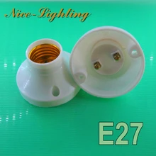 10 шт./лот E27 основание светильника винт гнездо держателя 64 мм Диаметр высота 40 мм круглая лампочка адаптер спираль разъем для лампы