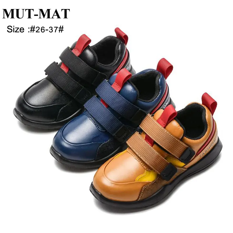 

2019 spring kid genuine Leather shoes children pure color performance shoes boy's soft bottom shoes