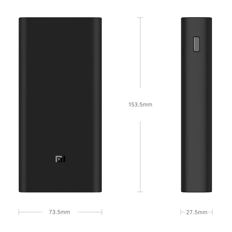 Из России- 20000 мАч Xiaomi Power Bank 3 Mi Power Bank Pro PLM07ZM с тройным выходом USB USB-C 45 Вт Двусторонняя Быстрая зарядка