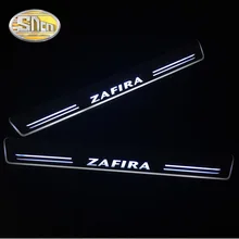 SNCN 4 шт. акриловый движущийся светодиодный приветственный педальный автомобиль накладка педаль порога дорожка светильник для Opel Zafira