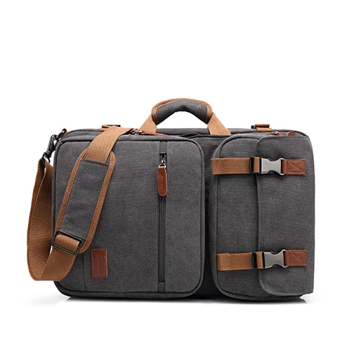 Мужской рюкзак, сумка для ноутбука, рюкзак-трансформер, водонепроницаемый, Холщовый, для ноутбука, бизнес, многофункциональный, мужские дорожные сумки - Цвет: Grey