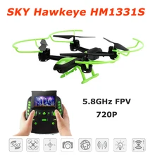 Sky Hawkeye 1331 S 5.8 GHz FPV 4CH Real-time Posicionado Altura 6 Axis Gyro RC Multicopter com Uma Tecla de Retorno RC Quadcopter RTF