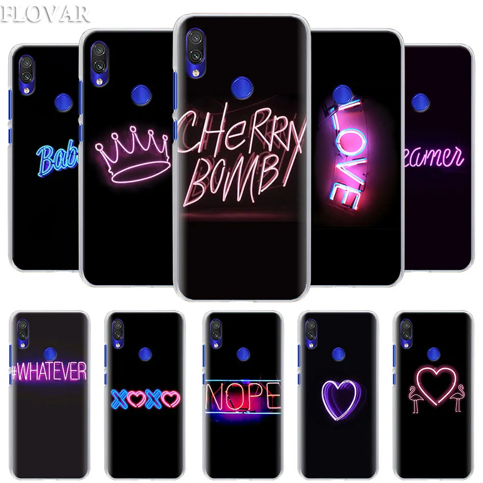 

Black background fluorescent small pattern Phone Case for Xiaomi Redmi 7 5 6 Pro Note 7 Pro 5 5A 6 Mi A1 A2 8 Lite 9 Case Coque