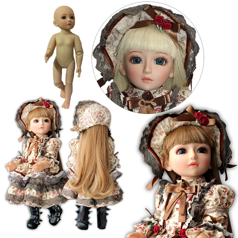 

NPK COLLECTION 45cm Reborn Doll Moveable Body Joints Hard Plastic Simulation Dolls Star fashion realistic Fine girl Face Toys