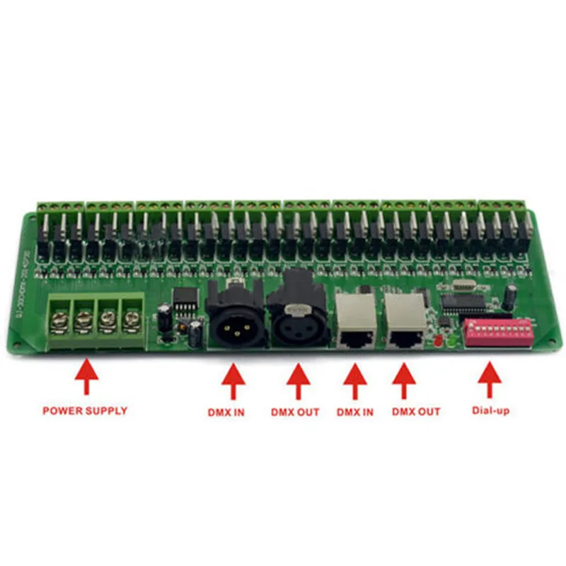 Jiguoor 30 канала DMX 512 RGB Светодиодные полосы контроллер dmx-декодер диммер драйвер dc9v-24v для Светодиодное освещение