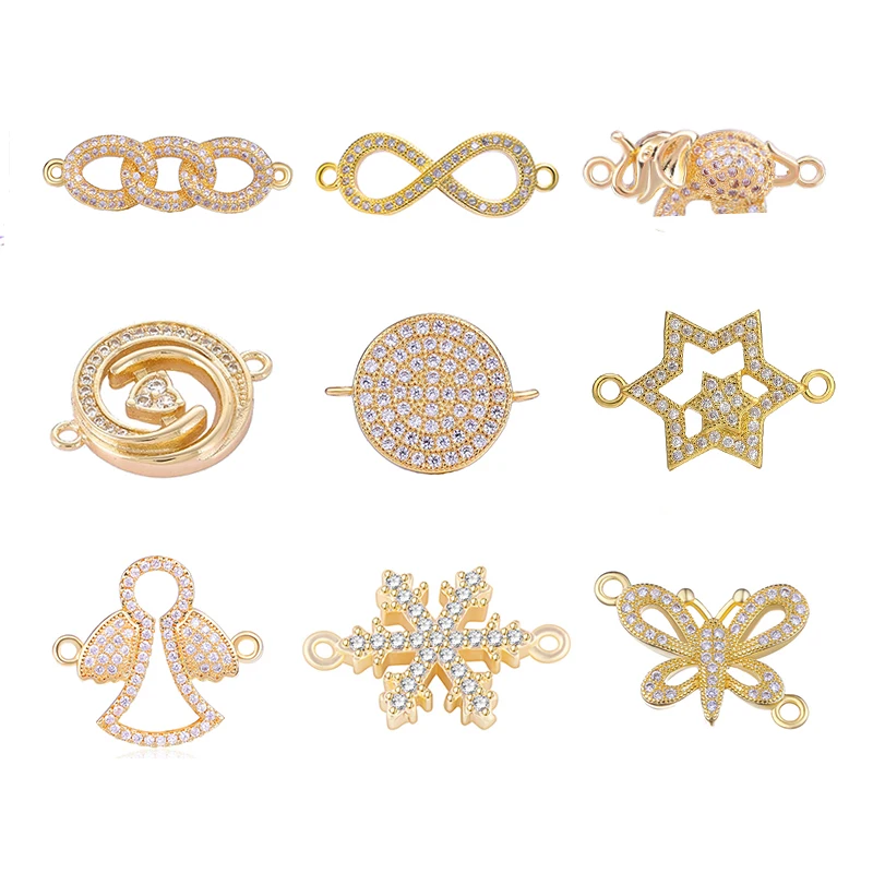 Juya DIY комплектующие для изготовления ювелирных изделий поставки золото/серебро животные Шарм Разъемы для женщин серьги браслеты ожерелье ручной работы
