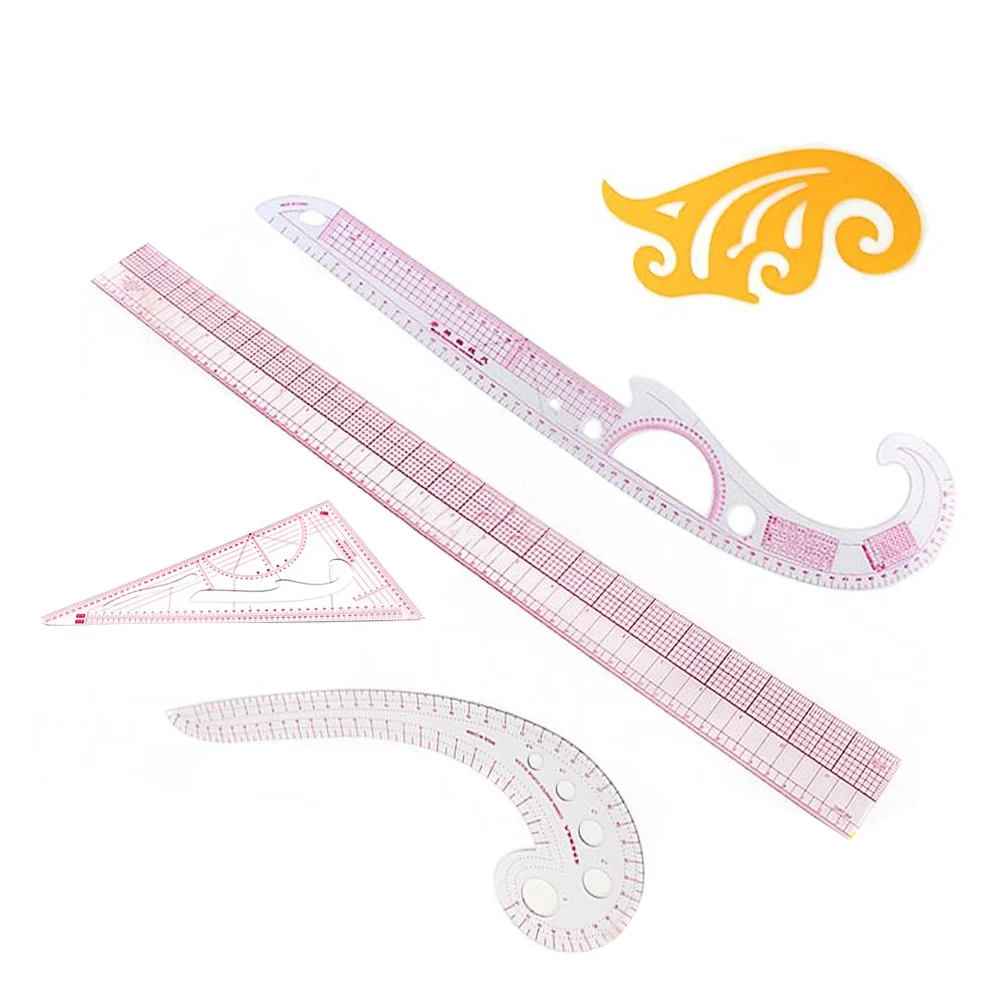 5 Pcs Plastic Curve Cutting Ruler Styling Design Craft Clothing ...