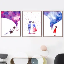 Girl Juvenile Dream People Wall Art Canvas Painting Nordic Poster And Prints Wall Pictures For Living Room Bedroom Home Decor