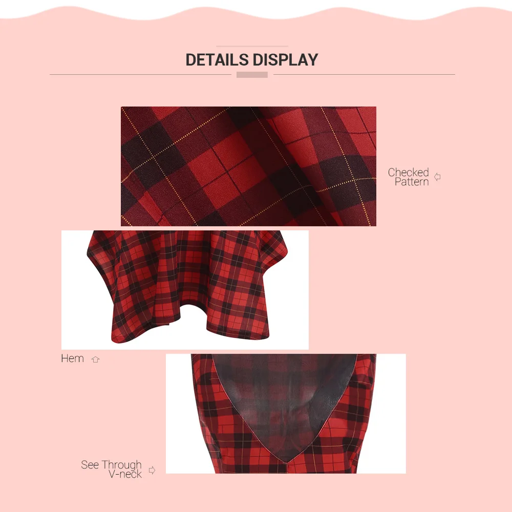 Plus Size Tartan Sheer Mesh Panel Tank Top 