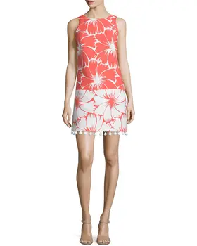 

Luxury Women Colorblock Print Dress Sexy Sleeveless Mini Bodycon Dresses
