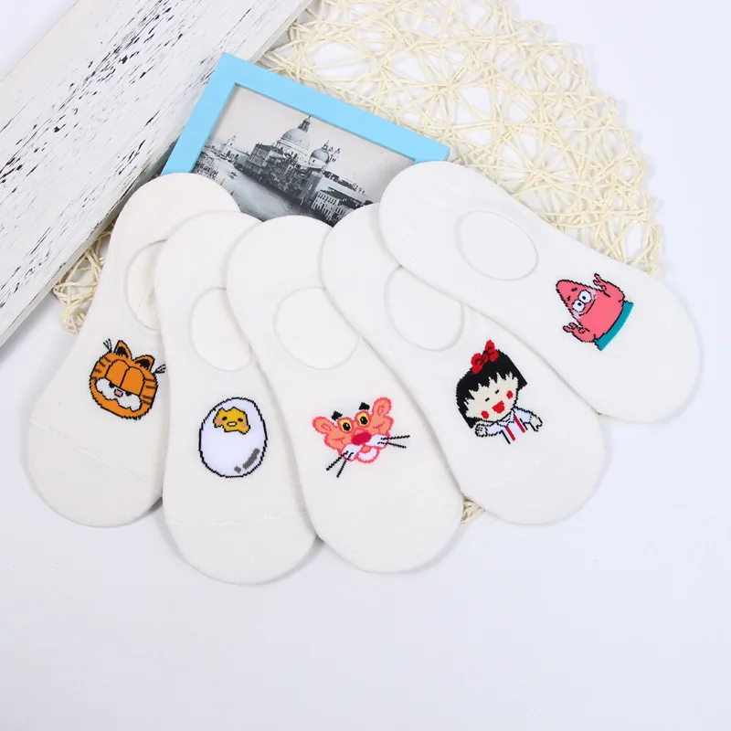 

Women Socks Candy Color Small Animal Cartoon Pattern Boat Sock for Summer Breathable Casual Girls Funny Fashion