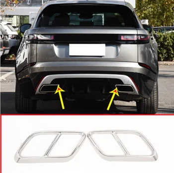 

For Land Rover Range Rover Velar 2017 2018 2019 304 Stainless Steel Car Pipe Throat Exhaust Outputs Tail Frame AMG Cover Trim