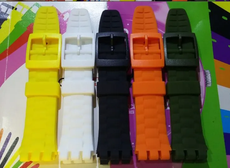 Аксессуары для часов силиконовый ремешок Swatch резиновый летний дайвинга пляжа