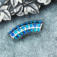 JZP0015 синий веер в форме голубого опала подвеска настоящий 925 штампованный кулон хорошее ювелирное изделие модное ожерелье подвески для женщин подарок