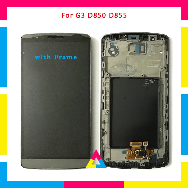 

LCD Display Screen With Touch Screen Digitizer Assembly For LG G3 D850 D855 Gray White Gold No Frame or with Frame Replacement