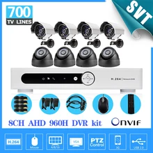 DIY Security kit camera system 8CH cctv DVR NVR 700TVL color outdoor Waterproof indoor cctv camera video surveillance SK-200