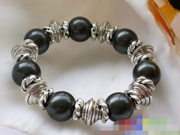 

FREE SHIPPING>>>@@ > 08754 ROUND BLACK SHELL PEARL BRACELET