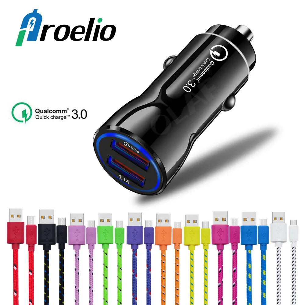 Proelio سريع شاحن USB متعدد المنافذ سيارة شاحن هواتف xiaomi Redmi ملاحظة 7 USB محول حائط سريع تهمة ل فون 7 8 زائد X في السيارة