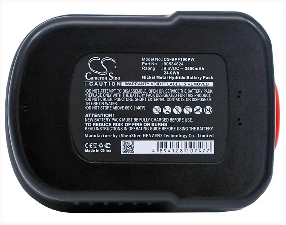 

Cameron Sino 2500mAh battery for BLACK & DECKER FSB96 GC960 HPB96 SF100 90534824 Power Tools Battery