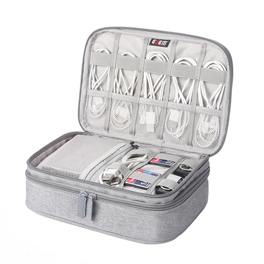 المحمولة الإلكترونية اكسسوارات السفر حالة منظم الكابلات أداة حقيبة التخزين ل USB ، الهاتف ، شاحن و كابل ، صالح ل ipad