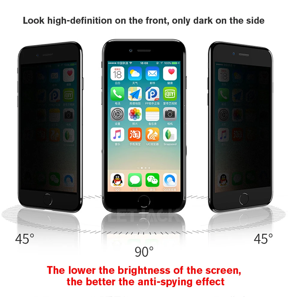 Пленка для защиты конфиденциальности, закаленное стекло для iPhone X, XR, XS, Max, Защита экрана для iPhone 7, 8, 6S Plus, анти-шпионская пленка