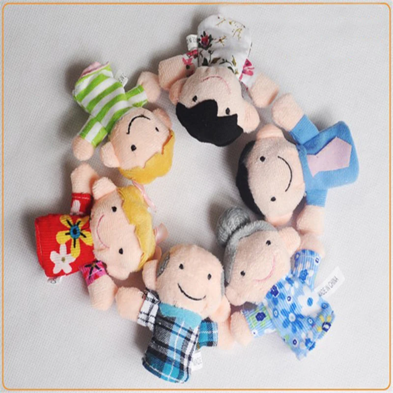 Finger Puppets Happy Family Baby Toys Storytelling Props Family Member Delighted Baby Kids Puppets Free Drop Shipping Wholesale