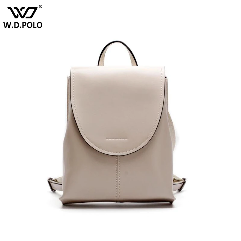 

WDPOLO New Simple Hasp Design Women Backpack Multi-function High Capacity Lady Split Leather Shoulder Bag Vintage School BagC616