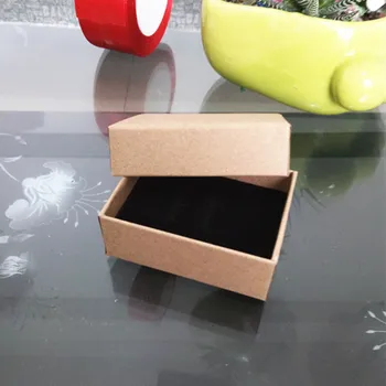 

8.5x6.5x3.5cm Kraft Paper Box Bracelet/Necklace Box Jewelry Box ring,necklace,earring packing /watch drive gift box100pcs/lot