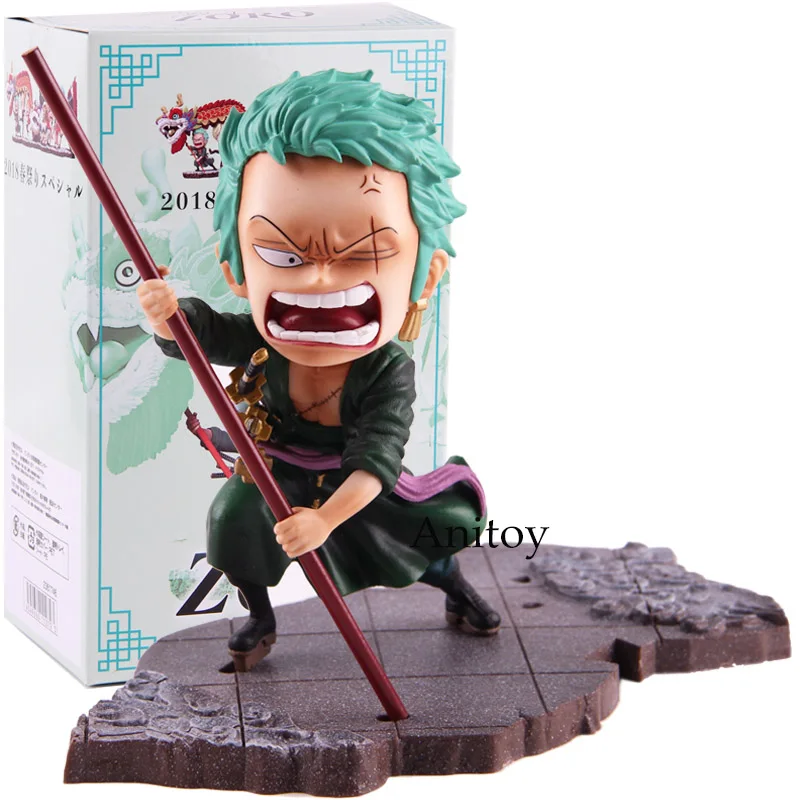 Fete весной Vinsmoke Sanji Zoro Roronoa фигурка героя одна деталь ПВХ Коллекция Модель игрушки - Цвет: Zoro with box