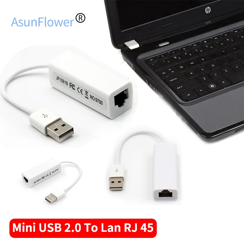 

For Windows7 Mac HY 1X USB 2.0 to RJ45 Lan Ethernet Adapter 10/100 Adapter Dongle