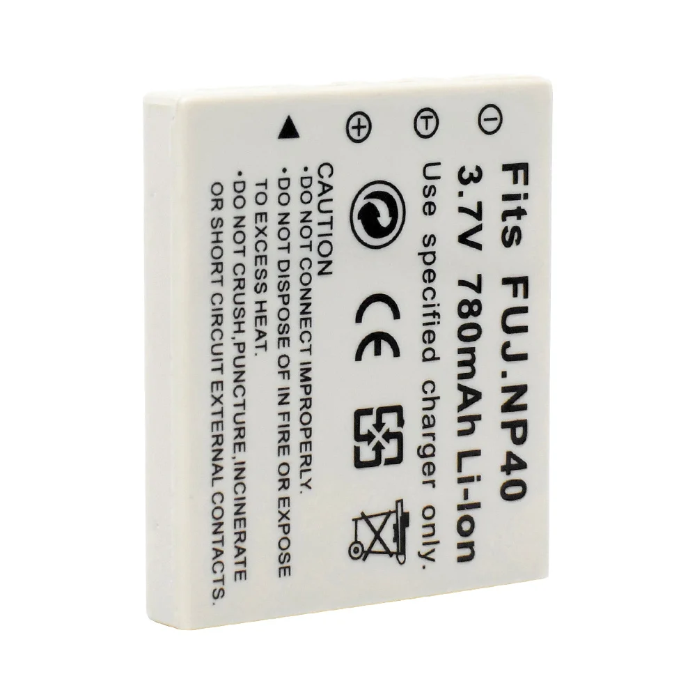 2 PCS Высококачественная NP-40 батарея для Fuji, литий-ионный аккумулятор, 780 мА/ч, 3,7 в, перезаряжаемый цифровой аккумулятор с одним объективом F402 F455 F480 F700 - Цвет: 2 PCS