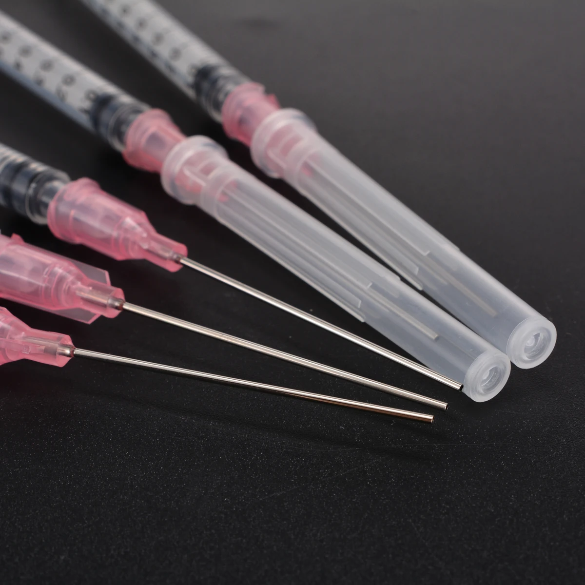 5 Set 1ml Measure Syringe + Blunt Tip Needle 18 Gauge 1.5" + Syringes Tip Caps DIY Liquid Glue Industry Tools