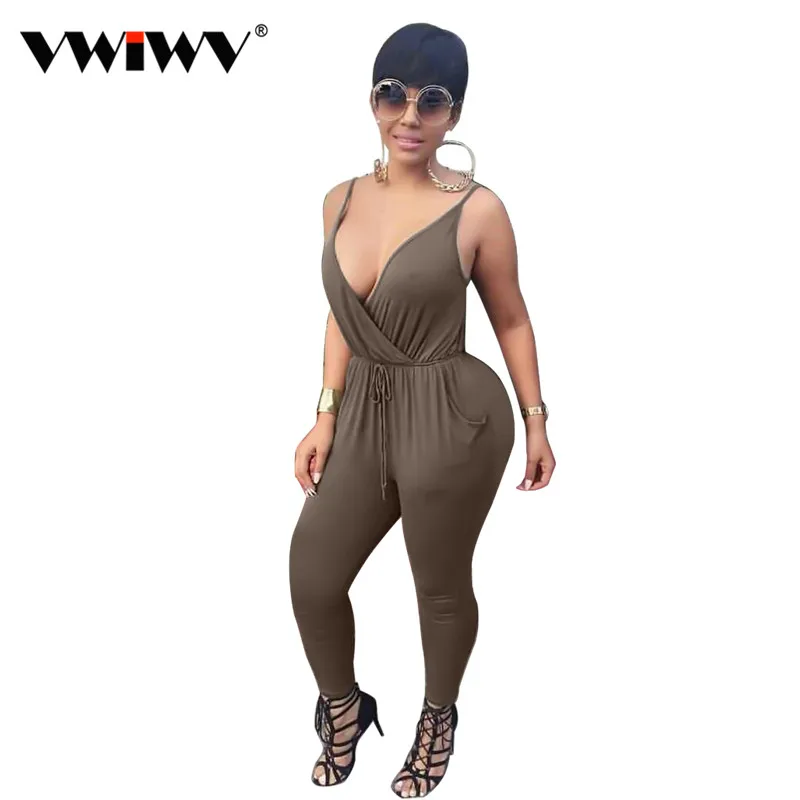 Women Overalls 2018 Summer Bodysuit Cotton Bandage Women