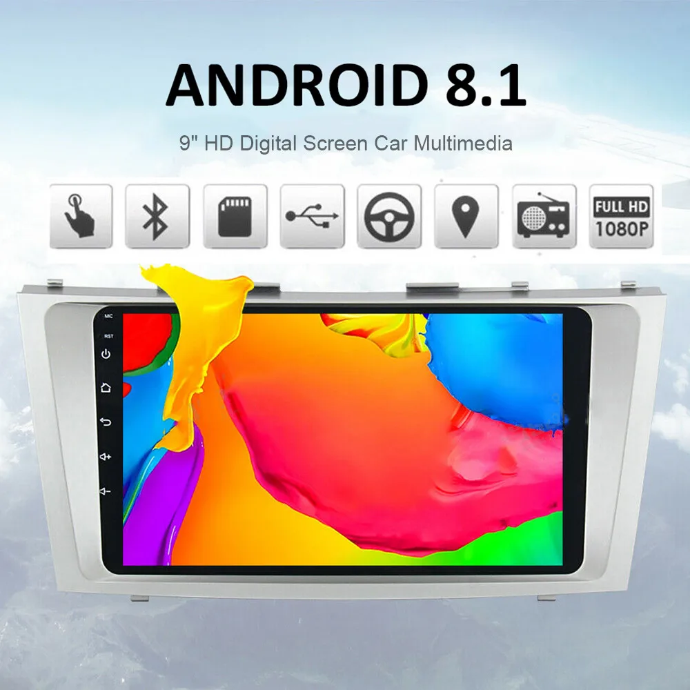 

9" Android 8.1 Car Multimedia Player For Toyota Camry 2007 2008 2009 2010 2011 2 Din Car Radio GPS Navigation Stereo