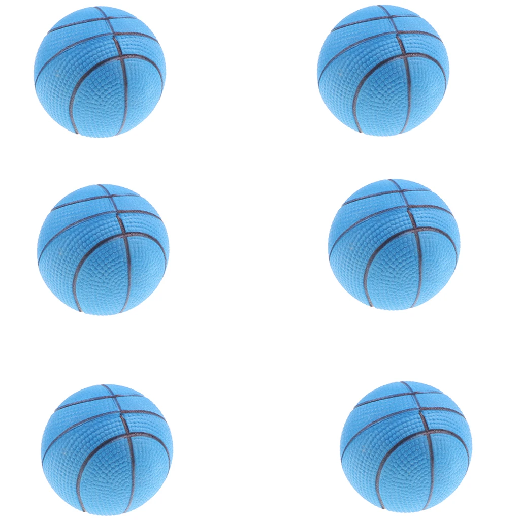 6pcs Mini Bouncing Jumping Ball Indoor Outdoor Kids Pretend Play Mini Basketball Ball Game Party Bag Fillers Kid Pet Toy Gifts