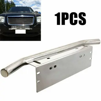 

1XSliver Bumper Number License Plate Holder for LED Work Light Bar Mount Number Plate Mounting Bracket For Universal Car