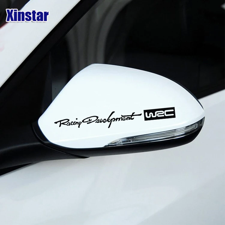 2 шт. WRC Автомобильная наклейка на зеркало заднего вида для BMW AMG VW Audi Ford Chevrolet Buick Ma