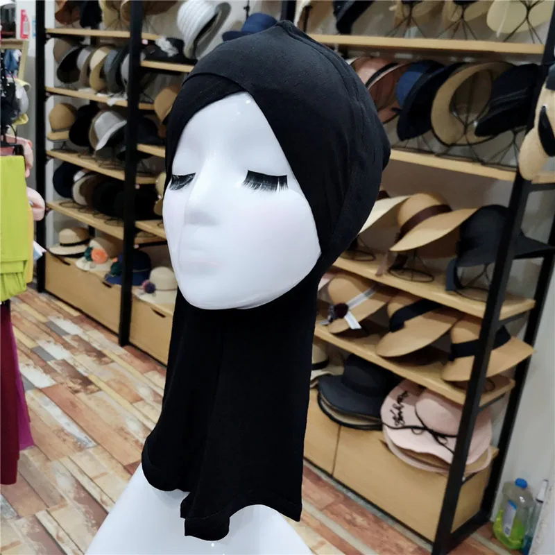 Женские хлопковые шапочки под хиджаб мусульманский тюрбан исламский шарф - Цвет: 3