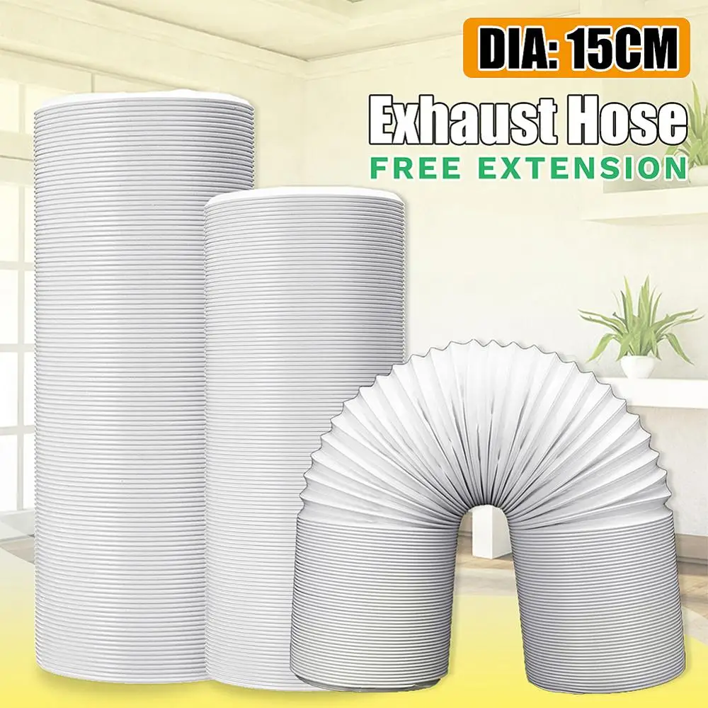 1.5m/2m/3m Exhaust Hose 15cm Dia Free Extension for Portable Air
