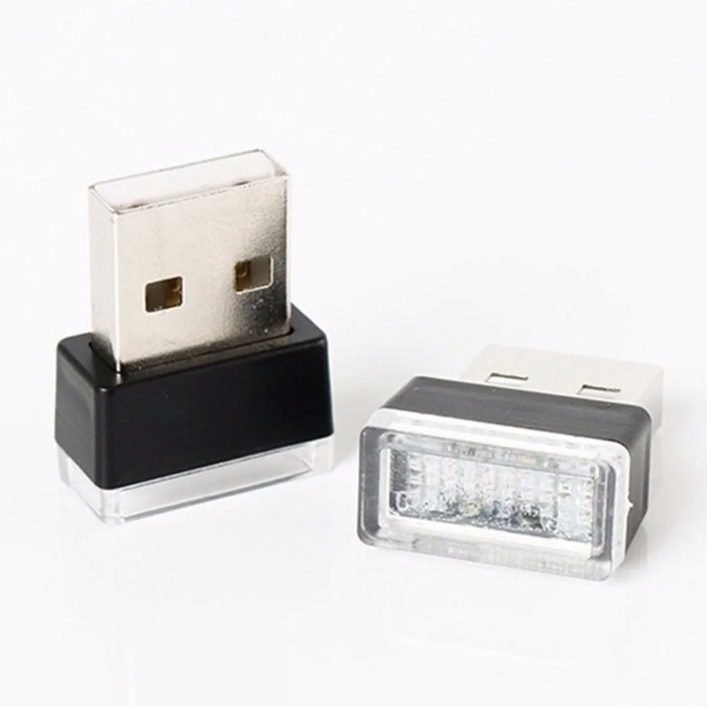 1 шт. Автомобильный USB светодиодный светильник декоративная лампа аварийное