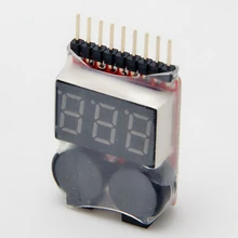 Батарея напряжение 2в1 тестер низкий зуммер напряжения сигнализации 1-8S Lipo/li-ion/Fe