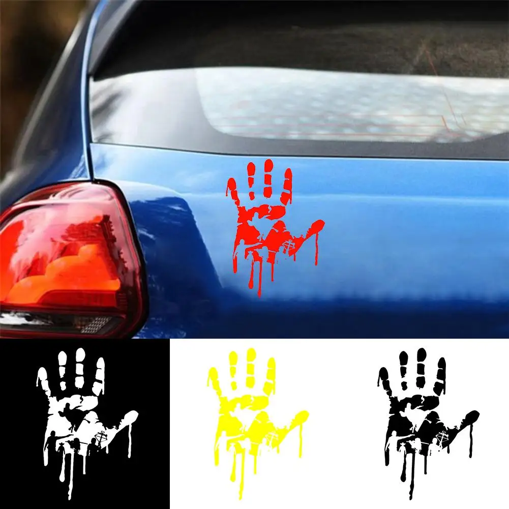 

Funny Blood Drops Hand Car-Styling Truck Vehicle Reflective Decals Sticker Decor accesorios automovil