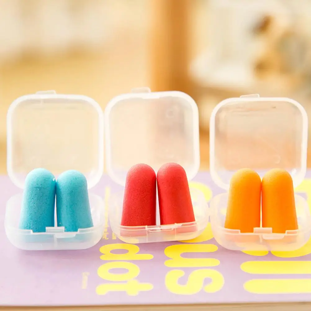1 пара Шум исследование сна Помощник поле упаковки Пластик конфеты беруши защитника рабочей ушной FoamAnti Размеры: 1,2 см * 2,2 см